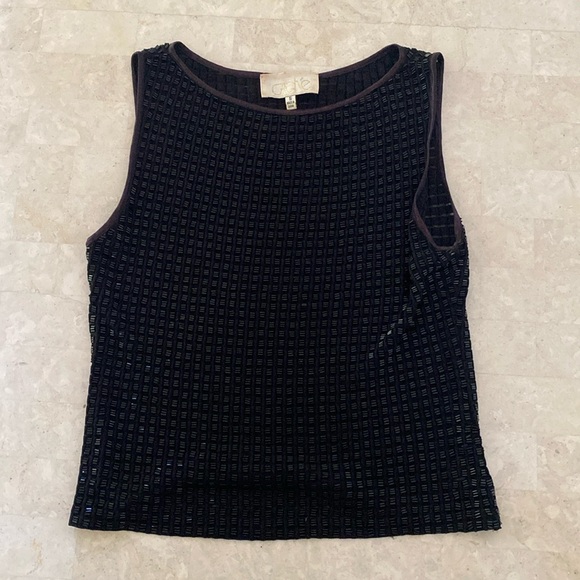 Cache Sequin Beaded y2k Going Out Top - Picture 2 of 5